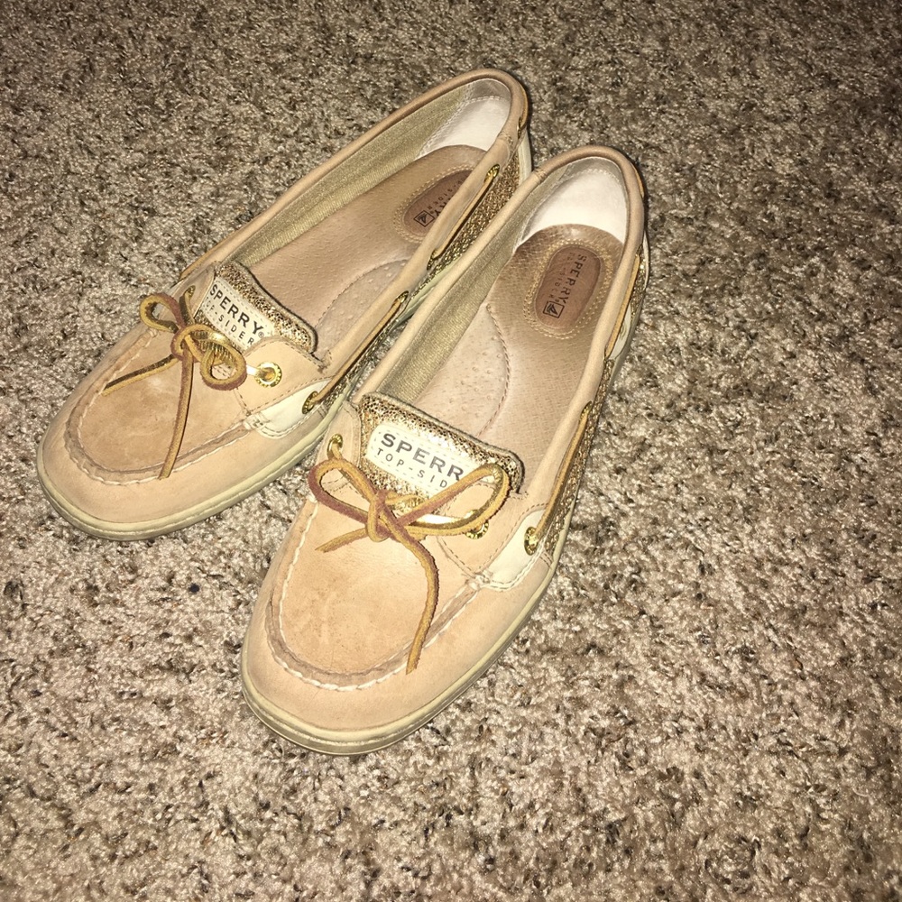 Gold Sperry Boat Shoe