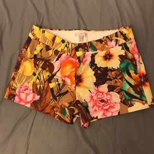 J Crew Fall Floral Chino Shorts - Fun Unique Print
