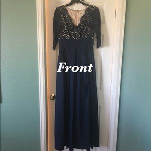 New with tags, navy blue formal dress.