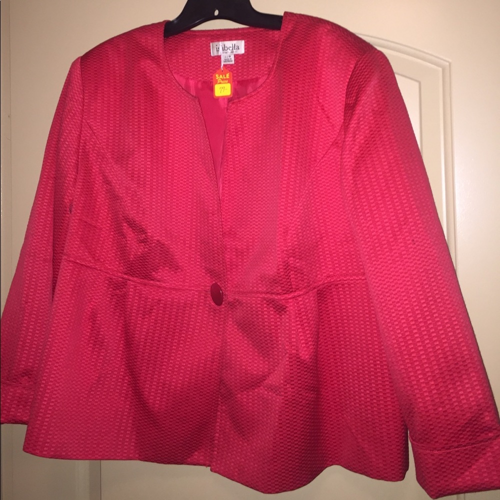 Red Isabella Women's Suits Plus Size Jacket