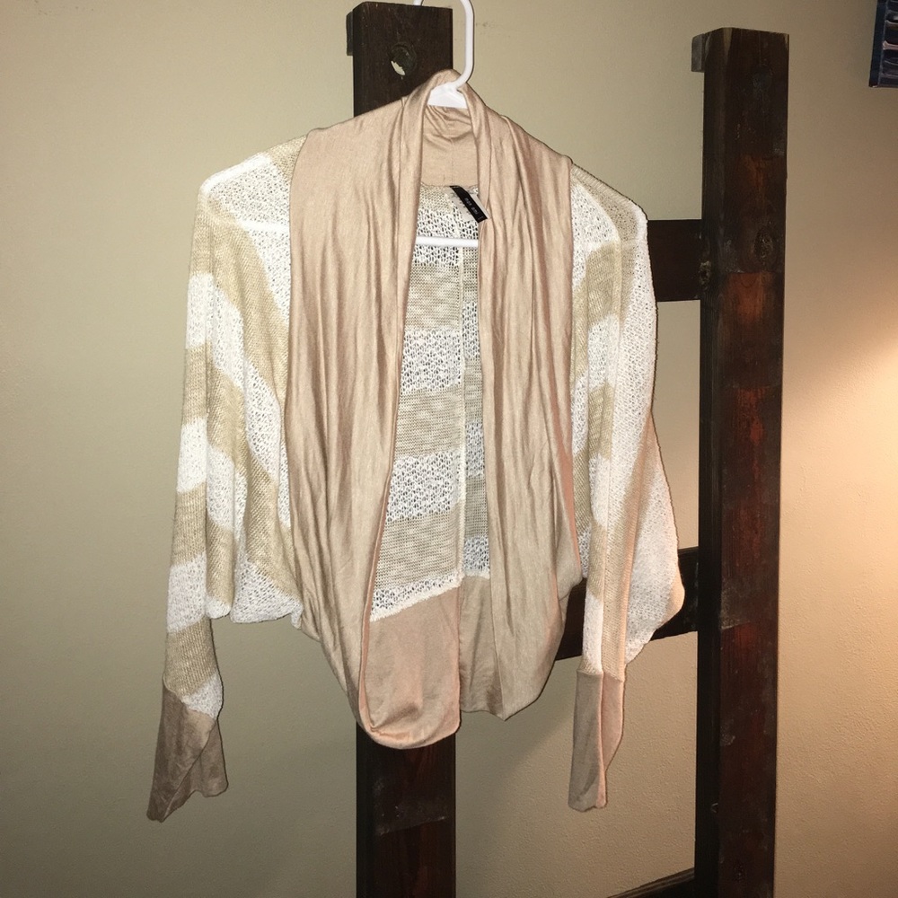 Cream striped sweater