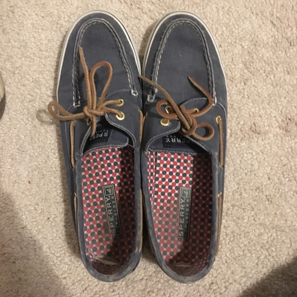 Blue Sperry topsider