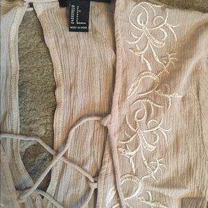 Lace up romper/ cover up