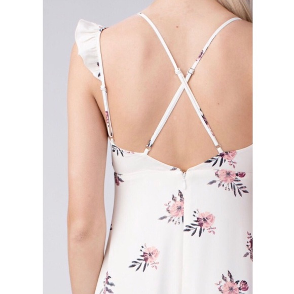 NWT Honey Punch Midi Slip Dress - WHITE - Picture 4 of 5