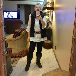 💕💖SALE!💖💕 Rich Chocolate Brown Fox Fur Vest