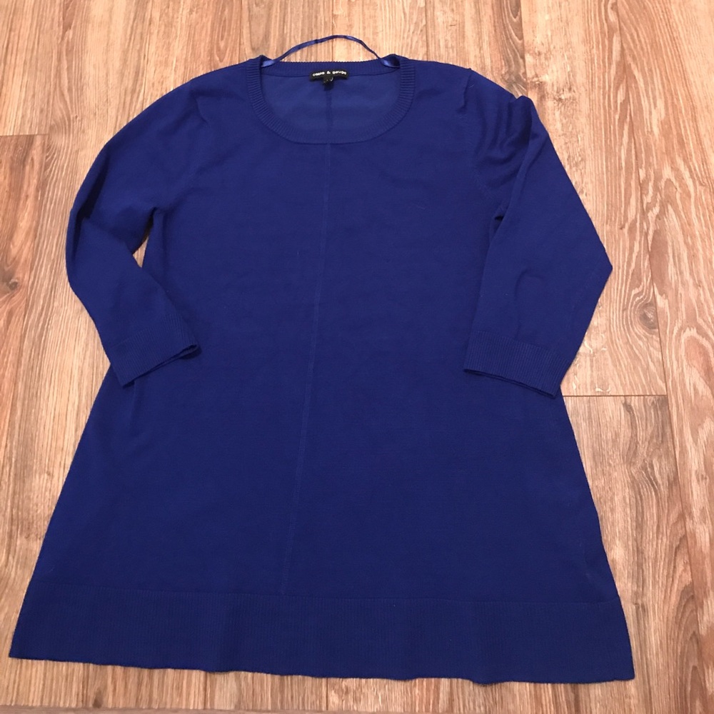 Cobalt Blue Sweater 3/4 Sleeves