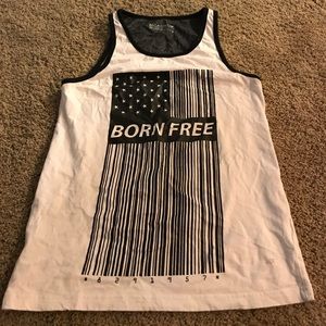 White “Born Free” Tank Top