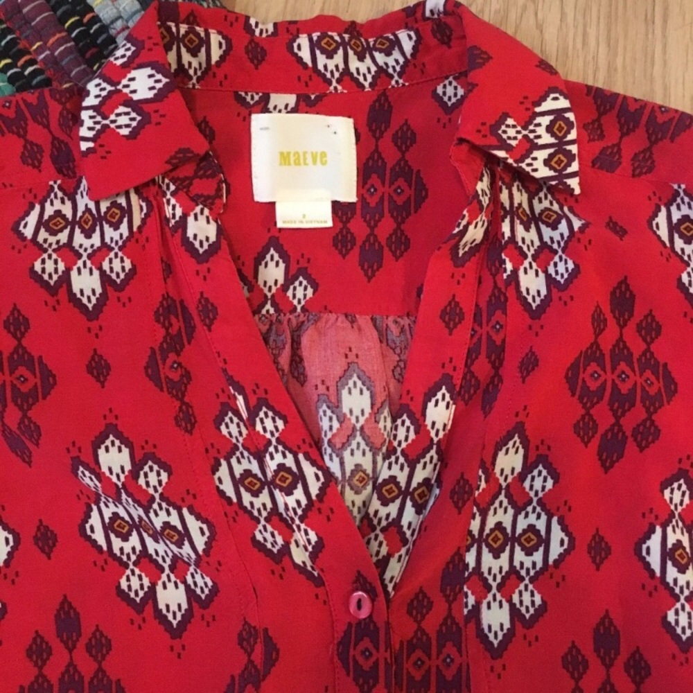 Maeve Aztec Boho Blouse - Picture 3 of 4