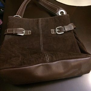 Brown suede bag