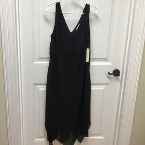 Black embellished sleeveless dress