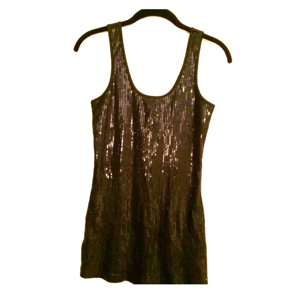 Women's Black sequin tank from Express