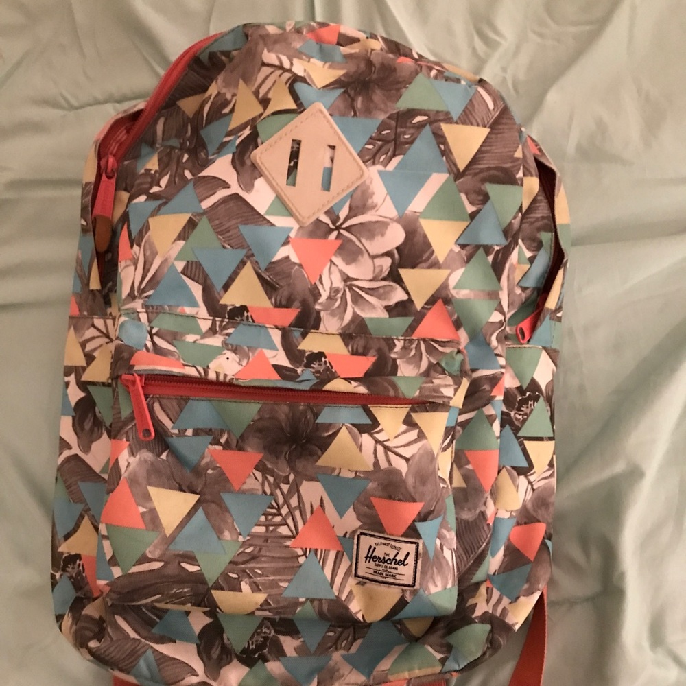 Herschel backpack- triangular and floral print