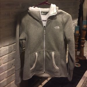 North face fleece zip up hoodie