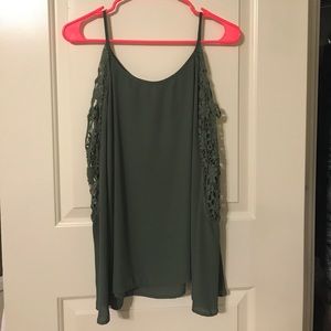 Olive Shoulderless Top