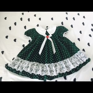 Green Velvet Dress