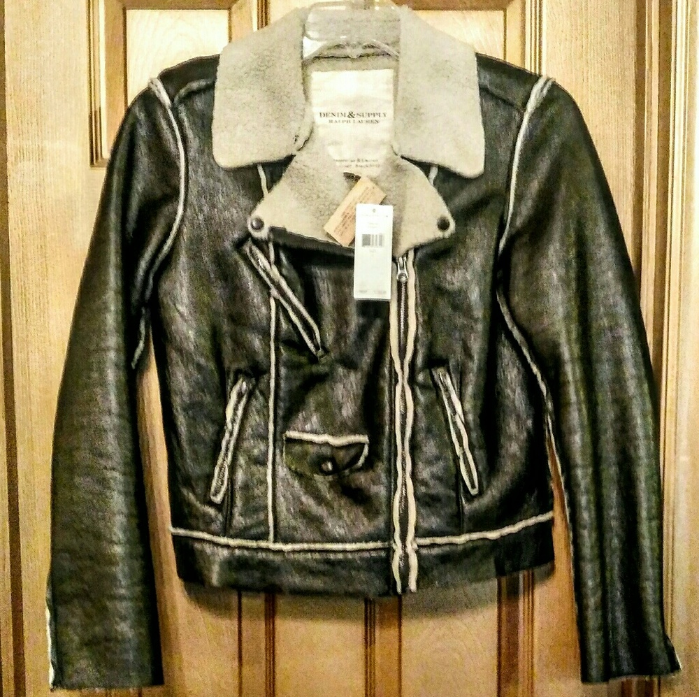 FANTASTIC RALPH LAUREN DENIM & SUPPLY FAUX LEATHER