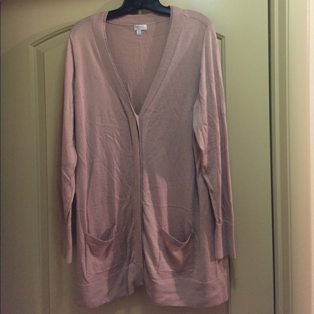 Halogen for Encore Light Wool plus size Cardigan.