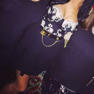 BOGO50%: Black and gold crop top corset