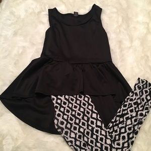 Black Peplum Top