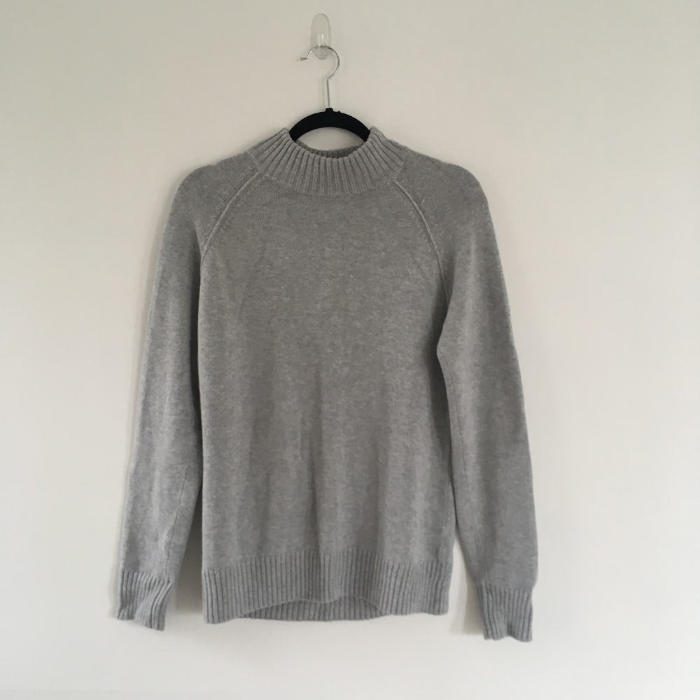 Grey Mock Neck Sweater