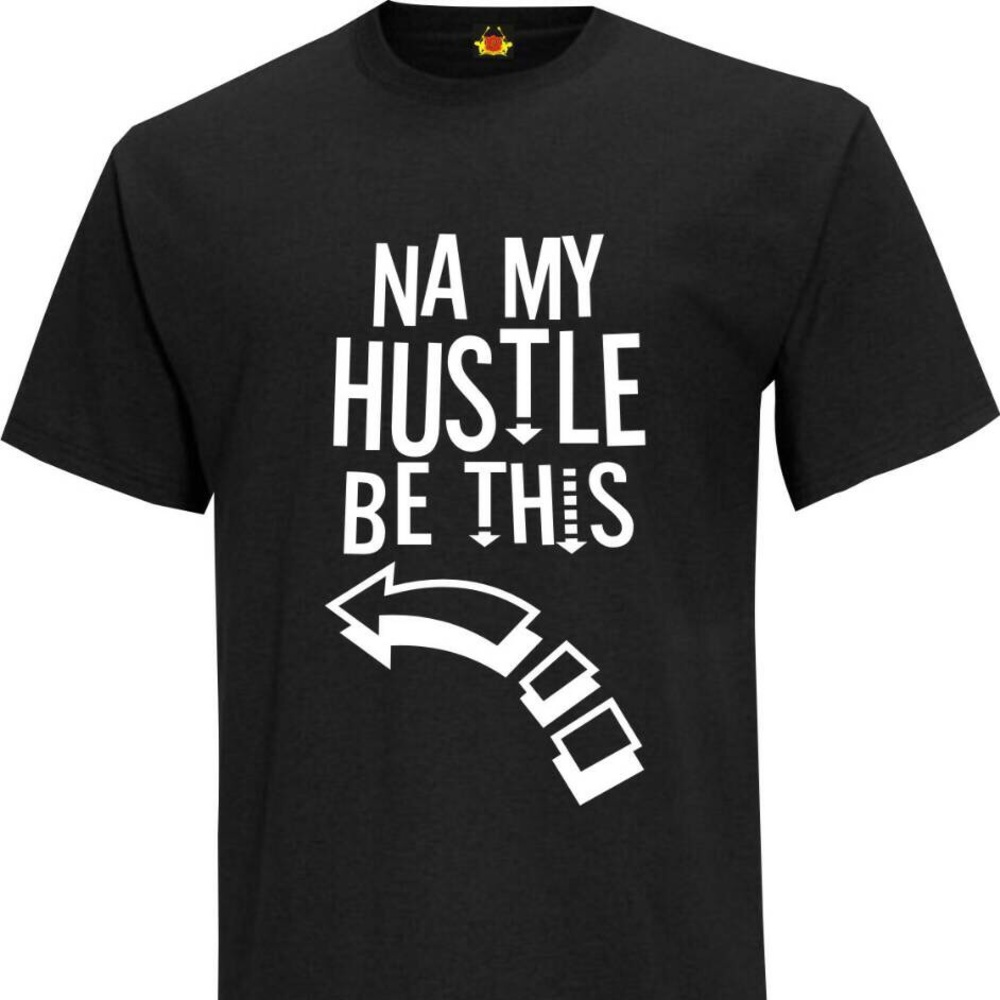 Adult Unisex  Black Printed Short Sleeve T-shirt