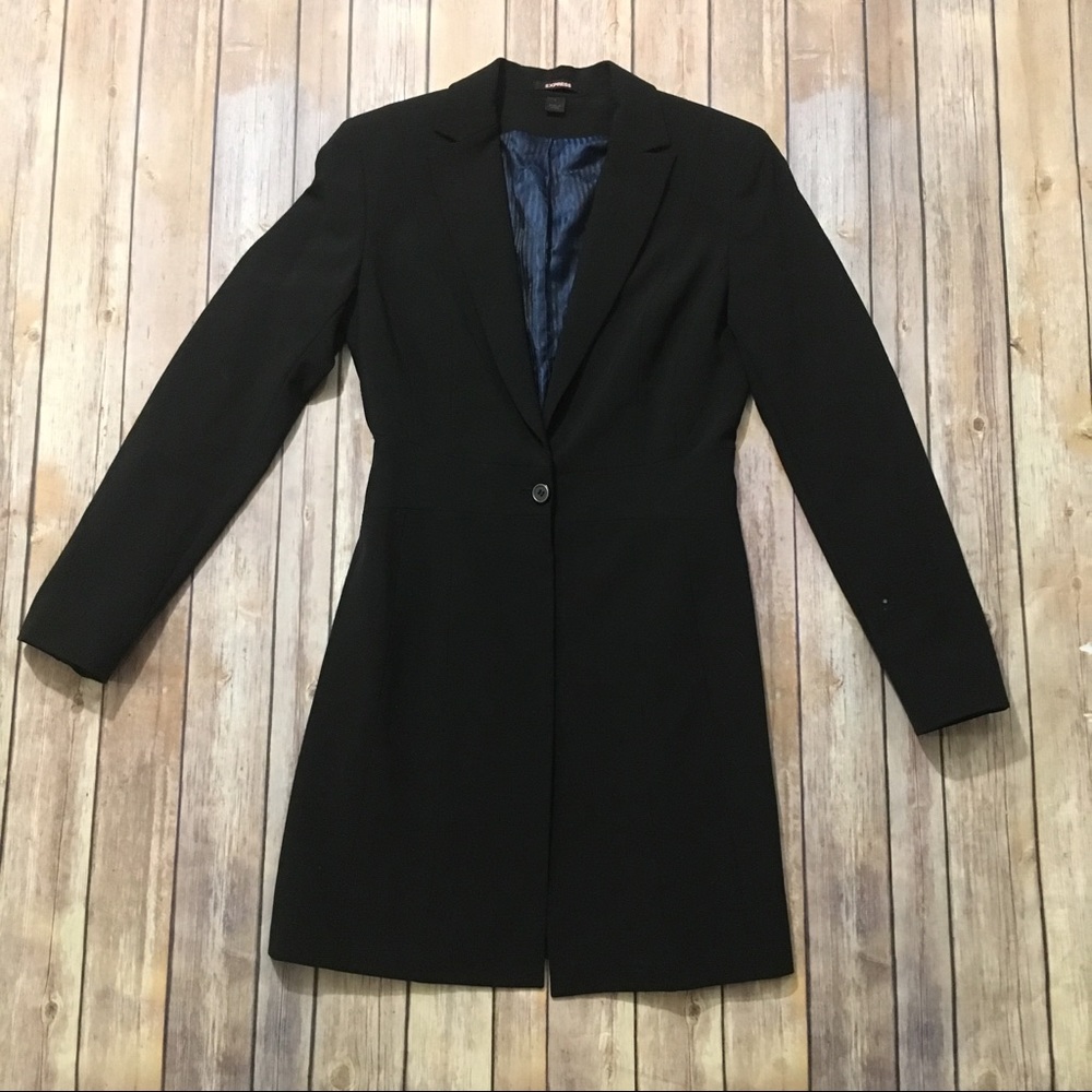Express Size 0 Long Blazer Jacket read*