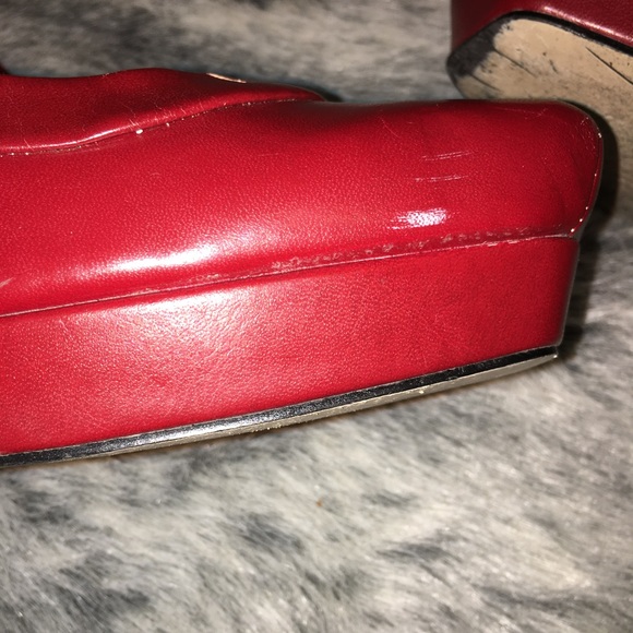 🆑*DONATING SOON*Joey Candy Red Heels w/Gold - Picture 8 of 8