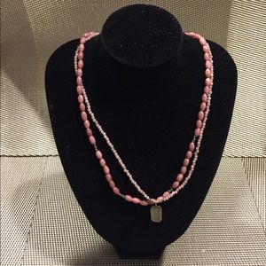 Necklace- Pink beaded J.jill necklace