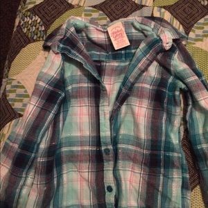 XS girls 4-5 flannel button up
