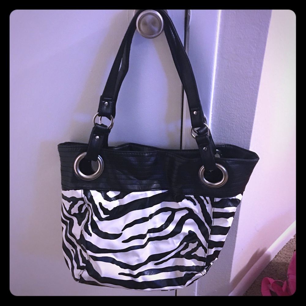 Zebra-themed purse