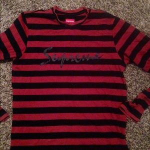 Small striped Supreme long sleeve shirt