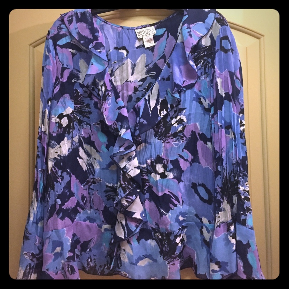 Plus Size Multi Colored ruffled blouse