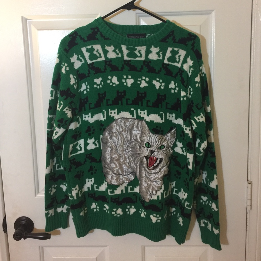 Blizzard Bay Angry Kitty Ugly Sweater