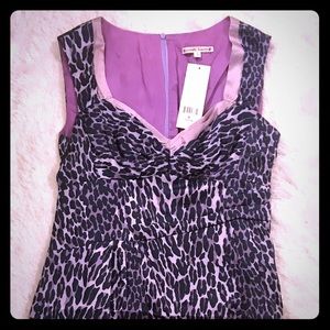 Nanette Lepore purple Leopard Ever More Dress
