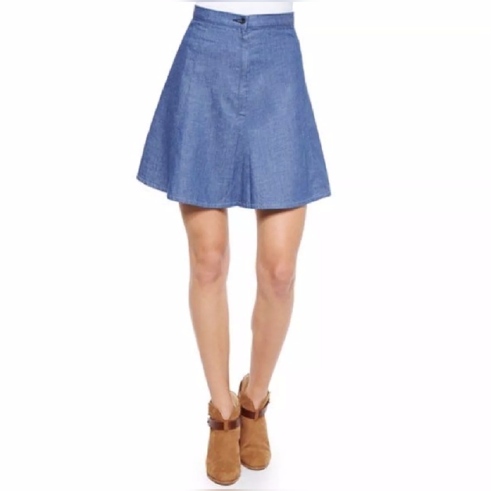 Rag & Bone Denim A Line Skirt