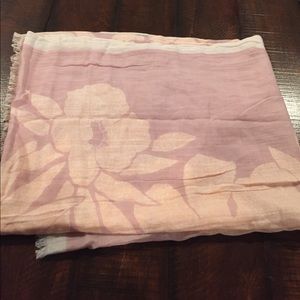 Pink floral scarf