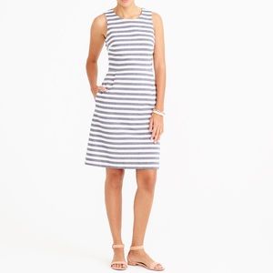 J. Crew Factory Striped Pleated Shift Dress