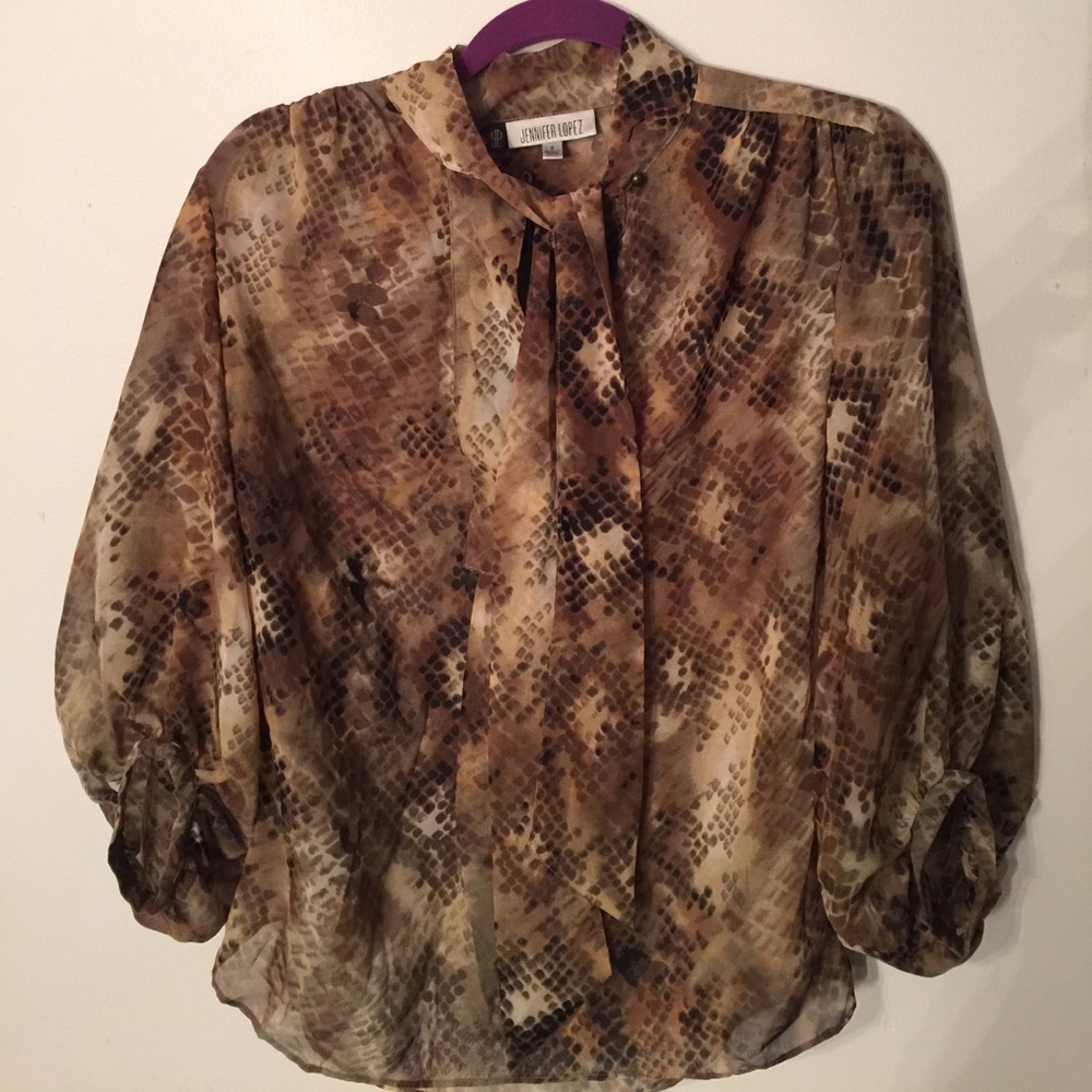 Jennifer Lopez Snake Skin blouse