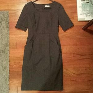 Calvin Klein short sleeve charcoal business dress
