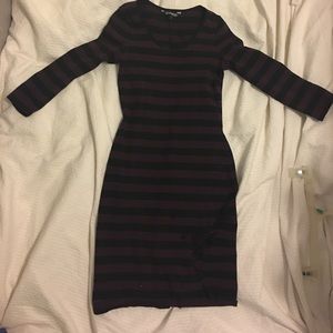 Striped bodycon dress