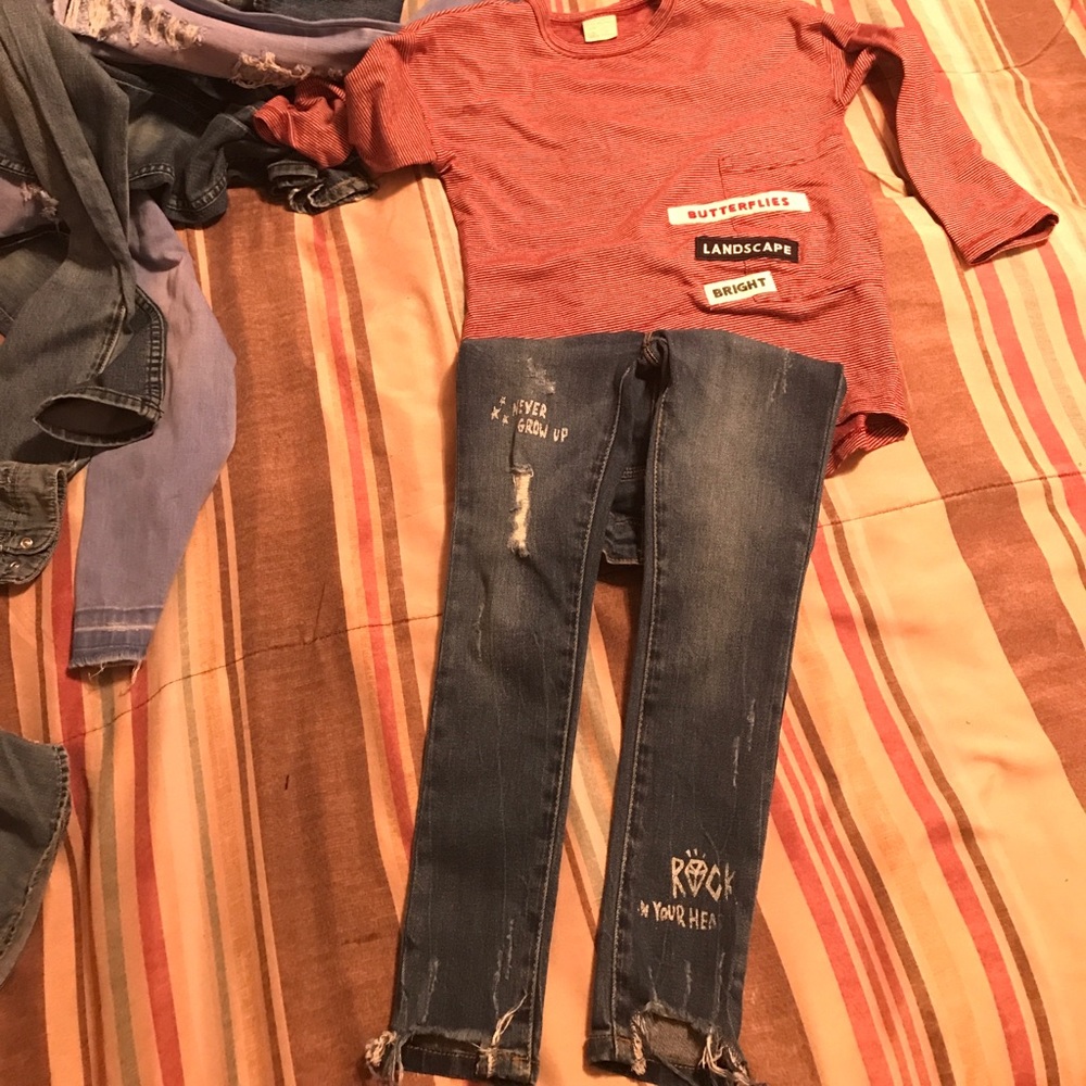 Zara Girl Jean had Shirt