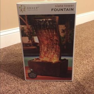 Home stationed fountain with built in LED lights