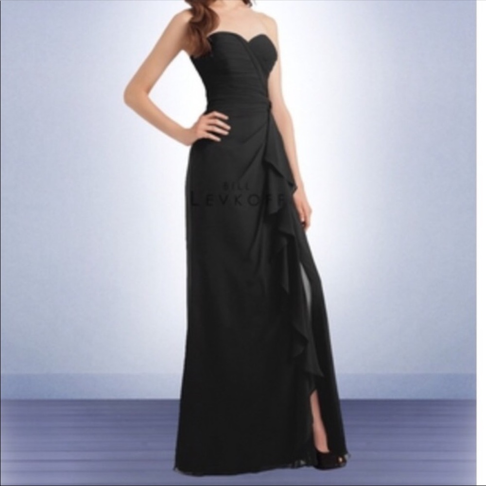 Bill levkoff  Black chiffon dress