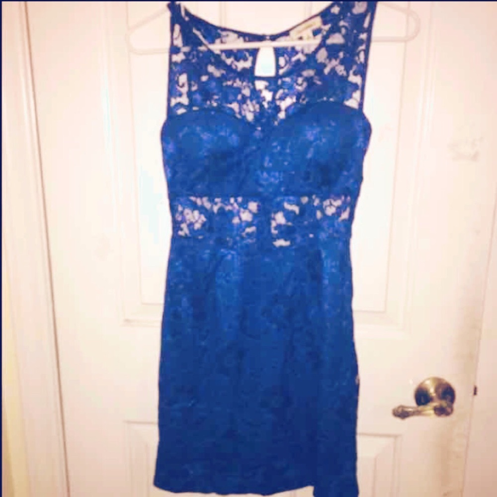 Blue Lace Dress - Picture 2 of 3