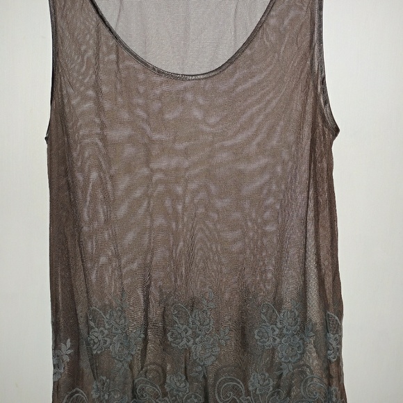 Mesh embroidered tank - Picture 1 of 4