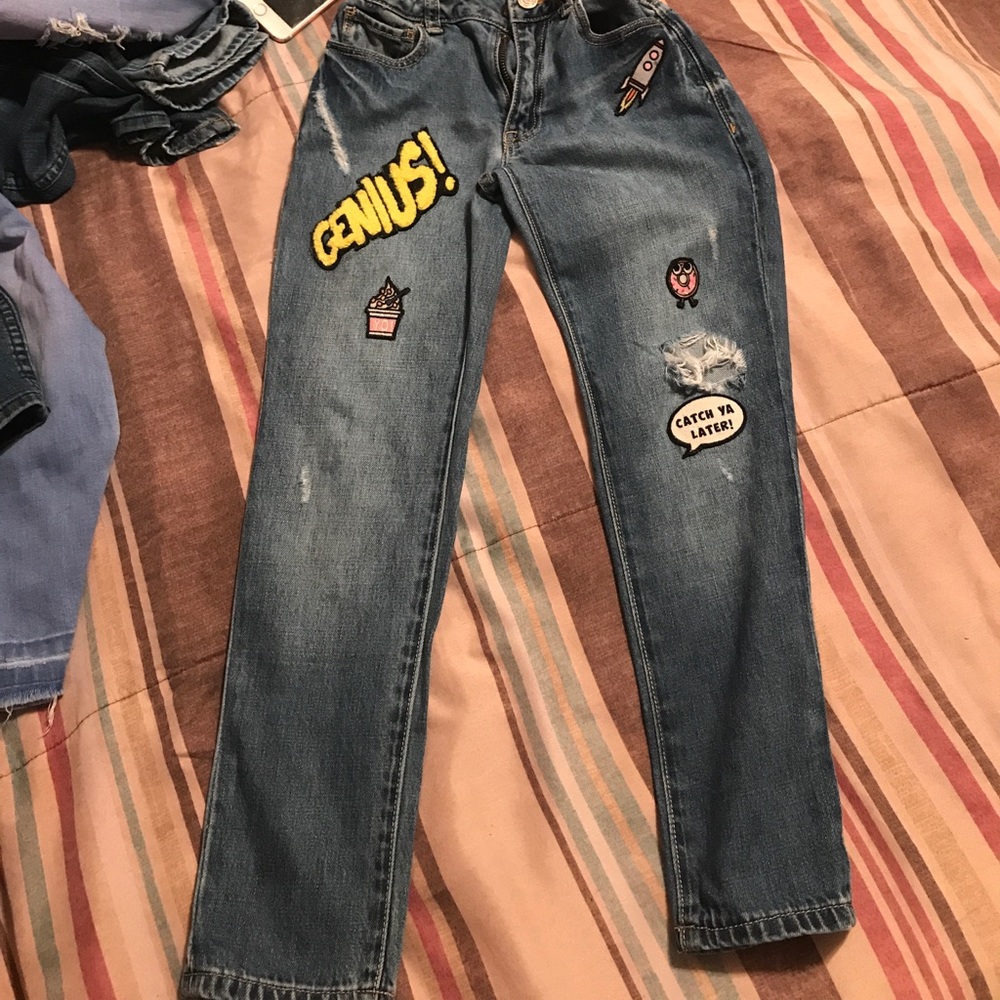 gap girl patch Denim Jeans
