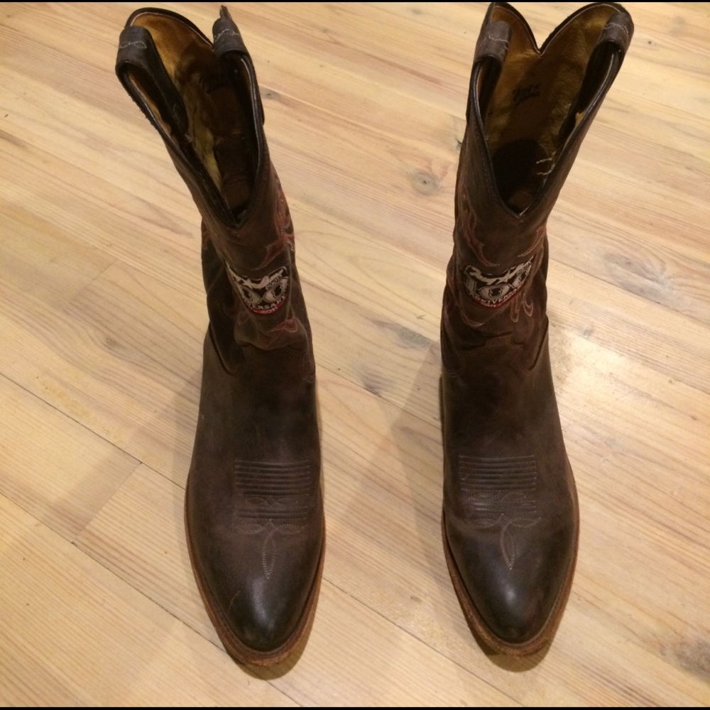 Leather 100th anniversary Tony Lama men's boots
