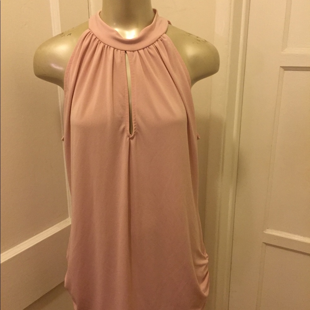 Pink High Neck Top