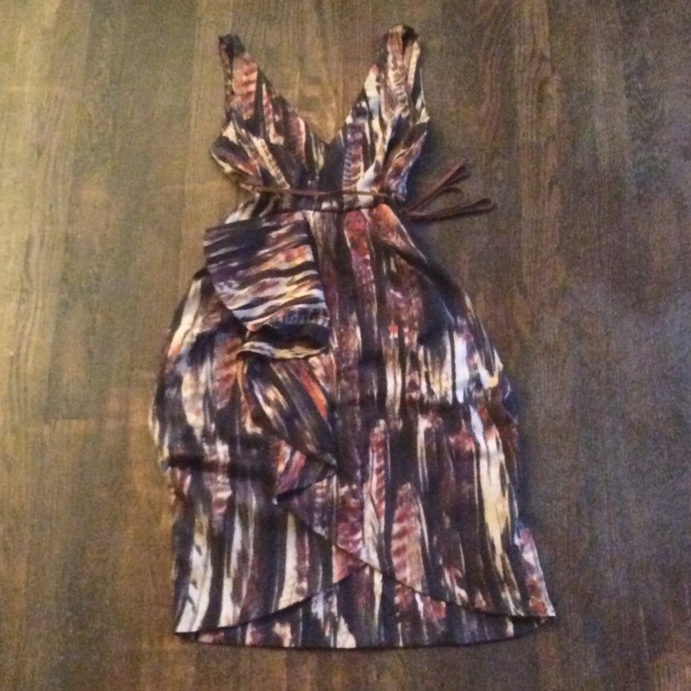 H&M print tulip cut dress