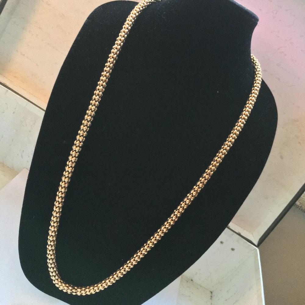 Betsey Johnson Hollow Gold Rope Long Necklace